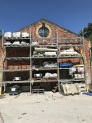 3 Bays of unbranded pallet racking with contents