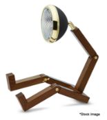 1 x Mr Wattson Limited Edition Original Table Lamp in Matt Black With Brass - New/Boxed Stock - Ref: