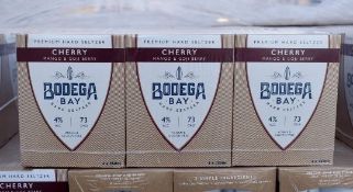 24 x Bodega Bay Hard Seltzer 250ml Alcoholic Sparkling Water Drinks - Cherry Mango & Goji Berry - 4%