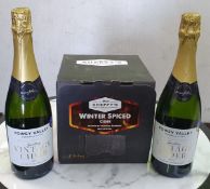 3 x Assorted Ciders Including 1 x Sheppy’s 5 Litre Winter Spiced Cider and 2 x Bottles of Fowey