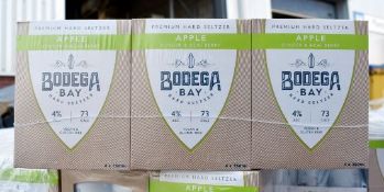 24 x Bodega Bay Hard Seltzer 250ml Alcoholic Sparkling Water Drinks - Apple Ginger & Acai Berry - 4%