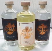 3 x Bottles of 70cl Mielikki Gin - Includes Premium Small Batch Dry Gin and Valenci Orange Blossom