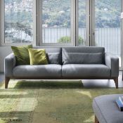 *Last One* 1 x PORADA 'Fellow' Luxury 2.2-Metre Canaletto Walnut Sofa - Boxed - RRP £7,450