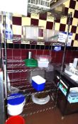 1 x Wire Shelving Rack For Commercial Kitchens With Chrome Finish