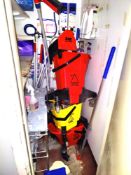 1 x Contents of Cleaners Cupboard - Includes Mop Buckets, Mops, Wet Floor Signs, Cleaning Fluids, D