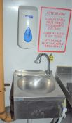 1 x Stainless Steel Knee Touch Handwash Basin With Hand Soap Dispenser