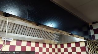 1 x Commercial Stainless Steel Kitchen Extractor Canopy With Ansul R-102 Fire Suppression System