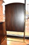 1 x Large Illuminated Menu Board With Brass Floor Mounted Stand - Size: H210 x W90 cms