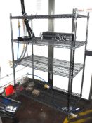 1 x Wire Shelving Rack For Commercial Kitchens With Chrome Finish and Coated Shelves