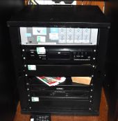 1 x Music Audio System - Cloud VTX 4120 Amp, QSC USA500Ti Amp, CD/MP3 Player, & 12 x Bose Speakers