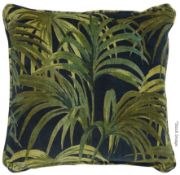 1 x HOUSE OF HACKNEY 'PALMERAL' Luxury Velvet Cushion In Black (45cm x 45cm) - Original Price £155.