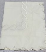 1 x PRATESI 'Treccia' Luxury Italian Angel Skin Egyptian Sham With White Embroidered Detail