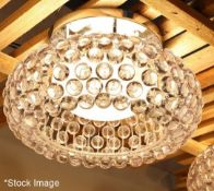 1 x Large Contemporary Beaded Strand Halogen Pendant Ceiling Light - ⌀46cm - Unused Boxed Stock