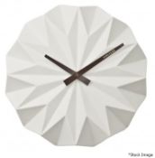 1 x KARLSSON Contemporary Origami Ceramic Silent Grey Wall Clock 27cm - New Boxed Stock