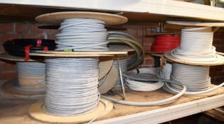 9 x Reels of Various Electrical Wire - Part Used Reels