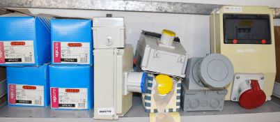 1 x Assorted Job Lot - Includes Boxed Gewiss 110w Sockets & Various Industrial Wall Mounted Sockets