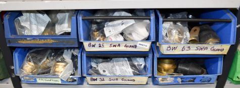 6 x Linbins With Contents - Includes Various SWA Gland Packs