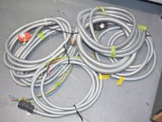 6 x Armoured Cable Reels - Some With Plugs