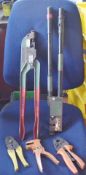 5 x Crimping Hand Tools & Wire Strippers - Burndy MY29B11, Weidmuller PZ4 & PZ3, RS 613044 & More