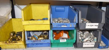 11 x Linbins With Contents - Includes Various Industrial Fuses & Various Armoured Gland Parts