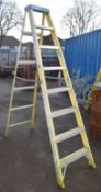 1 x Fibreglass Site Ladder With 7 Treads - Suitable For Working Around Thermal or Electrical Dangers