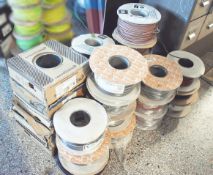 27 x Reels of Brown & Black Electrical Cable - Includes New Reels and Part Used Reels of 100m Cable