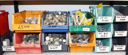 13 x Linbins With Contents - Includes Large Quantity of Industrial Fuses