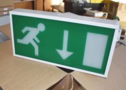 4 x Illuminated LED Fire Escape Boxes - Type 9194907 - New Boxed Stock