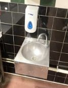 1 x Stainless Steel Knee Touch Handwash Basin With Hand Soap Dispenser - CL805 - Location: