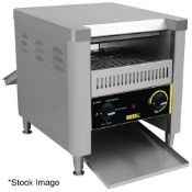 1 x BUFFALO Compact Stainless Steel Double Slice Conveyor Toaster With Variable Speeds