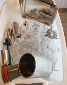 1 x Collection Of 30 x Beer Glasses, 4 x Bill Fold Clips, 3x Plastic Cups And Bar Equipment