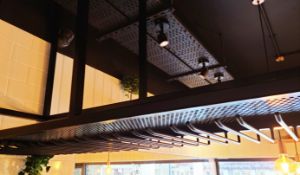 1 x Black Corrugated Wine Rack 10 Rows And 210cm In Length, 50 cm In Depth, 108cm In Height