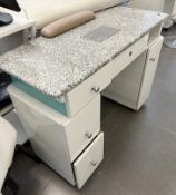1 x Professional Nail Beauty Technician Table - From An Award-winning Chelsea Hair Salon - Ref: