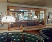 1 x Large Wood Framed Mirror Featuring Famous Branding - Dimensions: W220 x H107cm - CL819 -