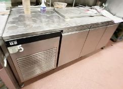 1 x FOSTER EcoPro G2 3-Door Commercial Refrigerated Counter - Ref: WAN113 - CL819 - Location: