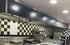 1 x Commercial Stainless Steel Kitchen Extractor Canopy With Ansul R-102 Fire Suppression System -