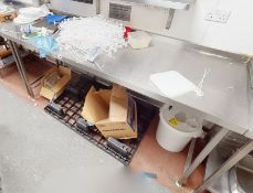 1 x Commercial 2-Metre Long Stainless Steel Prep Unit With Upstand - Ref: WAN152 - CL819 - Location:
