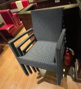 5 x Commercial Outdoor Rattan Chairs - CL809 GEN745 WH2 - Location: Altricham WA14 Dimensions (