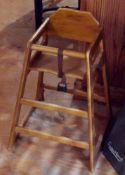 3 x Restaurant Wooden Children's High Chairs - CL819 - Location: Altrincham WA14