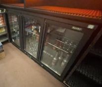 1 x GAMKO Commercial 3-Door Bottle Cooler - Ref: WAN124 - CL819 - BK/B - Location: Altrincham WA14