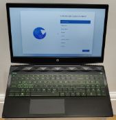1 x HP Gaming Laptop, Intel i5 8300H 8th Gen, 8GB DDR4 Ram, 240gb SSD, GTX1050 Graphics - NO VAT