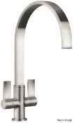 1 x RANGEMASTER 'Aspire' Dual Lever Monobloc Kitchen Tap In Brushed Chrome - Ref: TAI1BF - New &