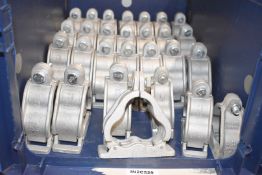 Approx 100 x BICC Components Aluminium Cable Cleats - Various Large Sizes - Unused Stock