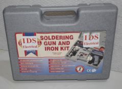 1 x FAITHFULL Soldering Gun And Iron Kit - 100w 230v-50HZ, With Carry Case - Ref: DS7565 ALT - CL816