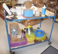 1 x Mobile Trolley - Includes Contents - Lighting, Brackets, Cable, Masks, Ear Protectors, Breakers