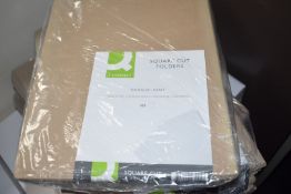 4 Packs of Q-Connect Foolscap Square Cut Folders - Ref: C255 - CL816 - Location: Birmingham, B45<