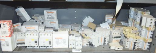 Assorted Electrical Components - Mainly Circuit Breakers - Contents of Shelf - Ref: C663 - CL816 - L