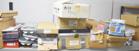 1 x Assorted Lighting Job Lot - Over 60 Items - Emergency Lights, Exit Lights, Downlights and More