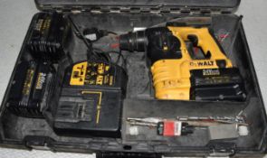 1 x DEWALT Cordless Hammer Drill With 24V Battery Packs And Charging Dock, In Case - Original