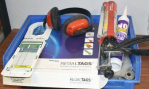 1 x Assorted Job Lot - Bolts & Hex Nuts, Fischer Dispenser, Regal Tags, Large Linbin and More